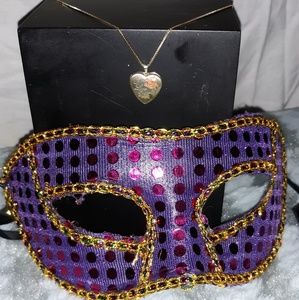 Pink Gold plated Box Chain & Gold Plated Locket